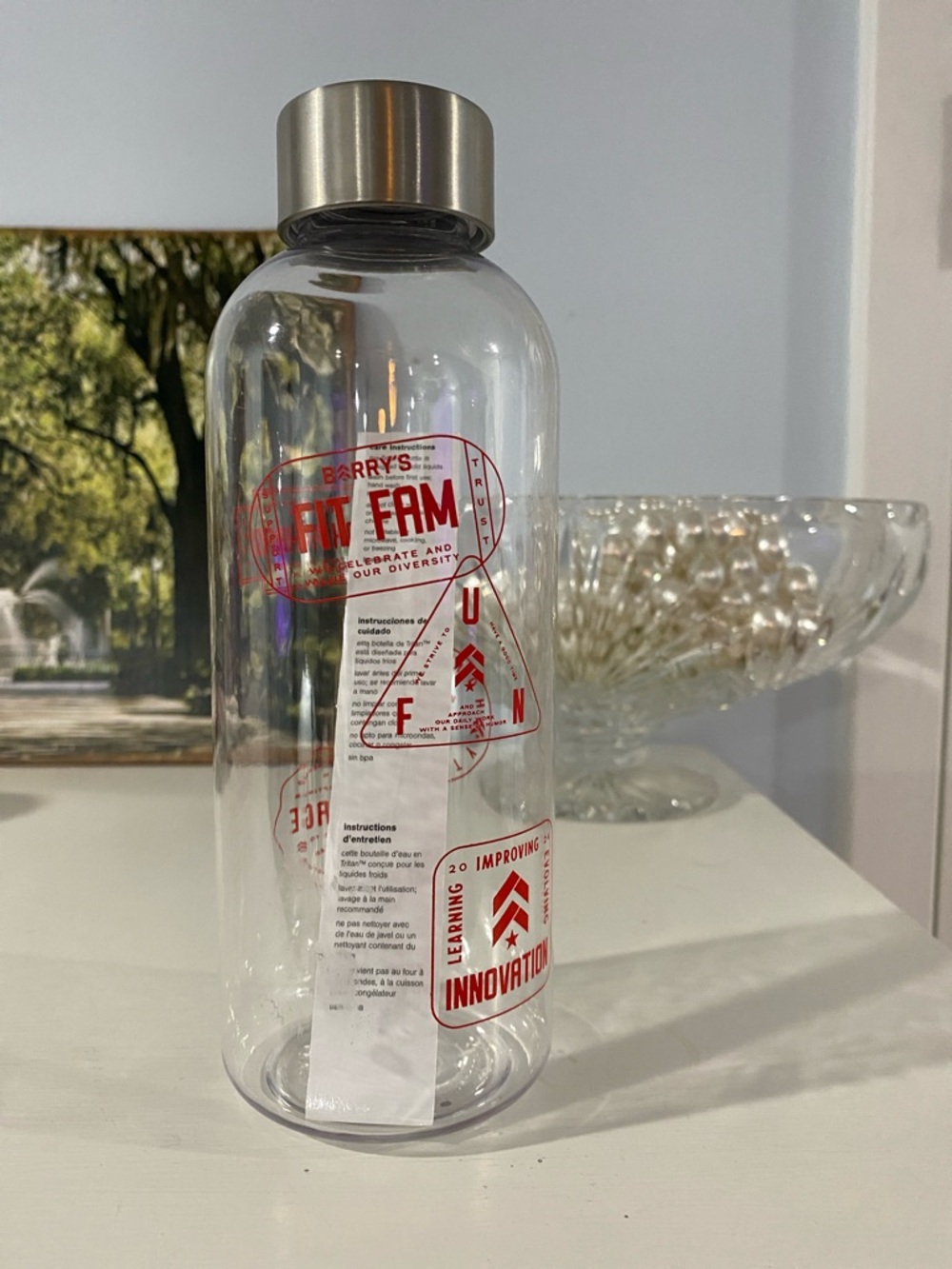 🆕 h2go 20.9 oz Single Wall Water Bottle with Stainless Steel Lid Barry’s FitFam